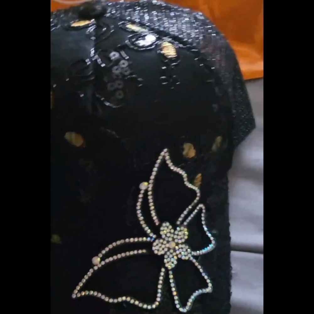 Baseball Cap with Rhinestone Butterfly Decor Casual Fashion - Picture 9 of 11